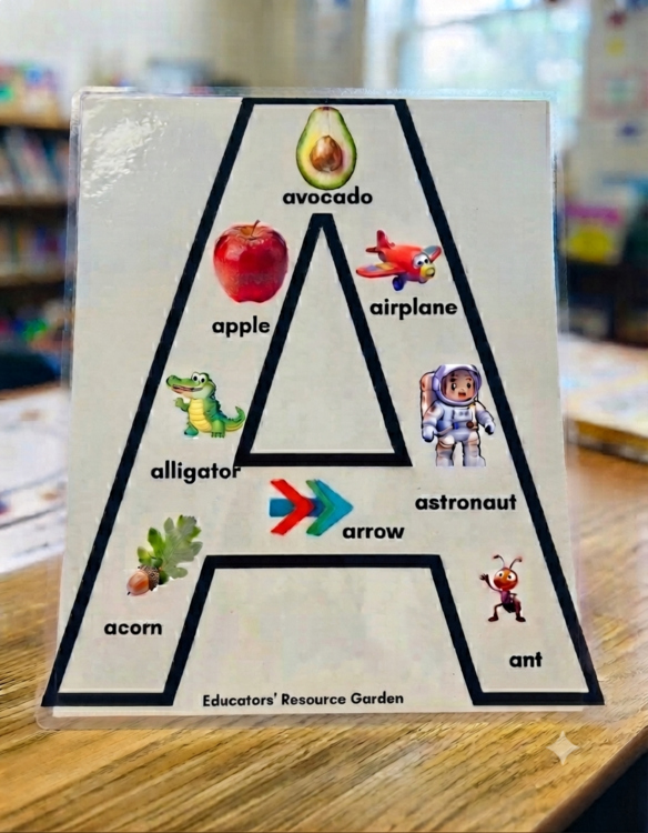 FREE Letter A Poster Alphabet Learning Resource for Preschool & Kindergarten