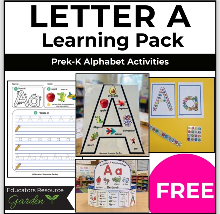 FREE Letter A Learning PackI Multi-sensory Alphabet Activities for PreK & 1st