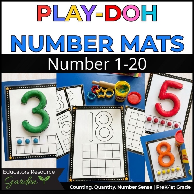 Playdoh Number Mats 1–20 | Counting & Ten Frames | Pre-K Math