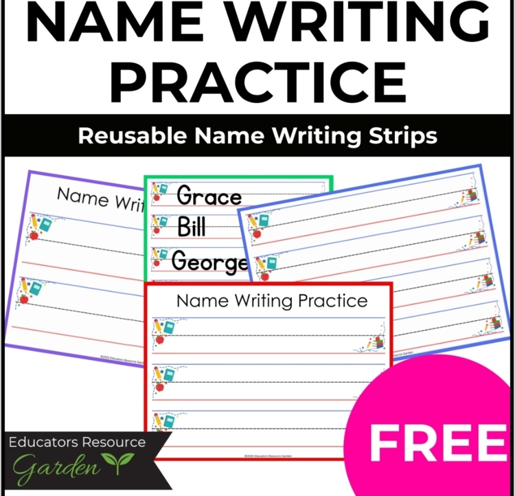 Free Name Writing Practice | Lined Name Writing Paper | Handwriting Practice